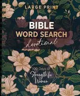 Bible Word Search Devotional book cover with floral design