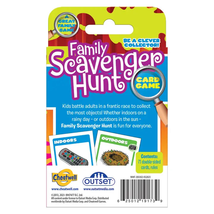 Family Scavenger Hunt Card Game