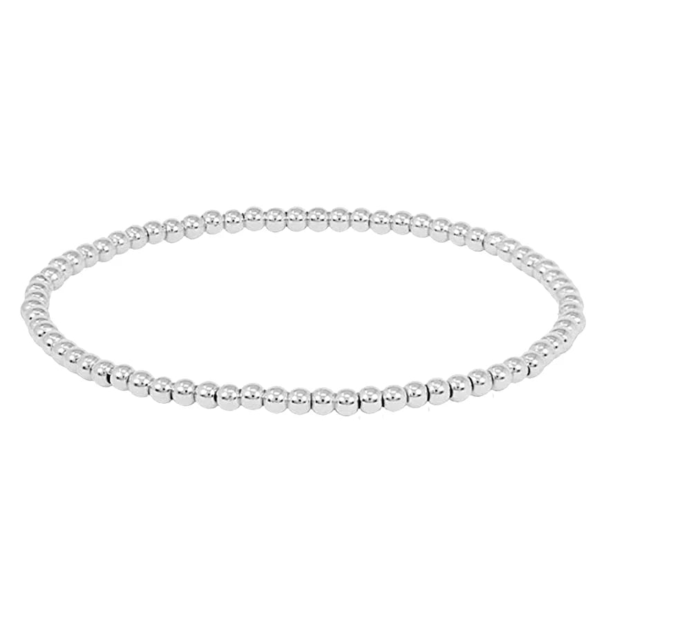 Aubrey Adele Silver 3mm Bead Bracelet