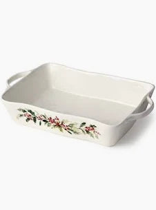 Holly Vines Medium Rectangular Baker