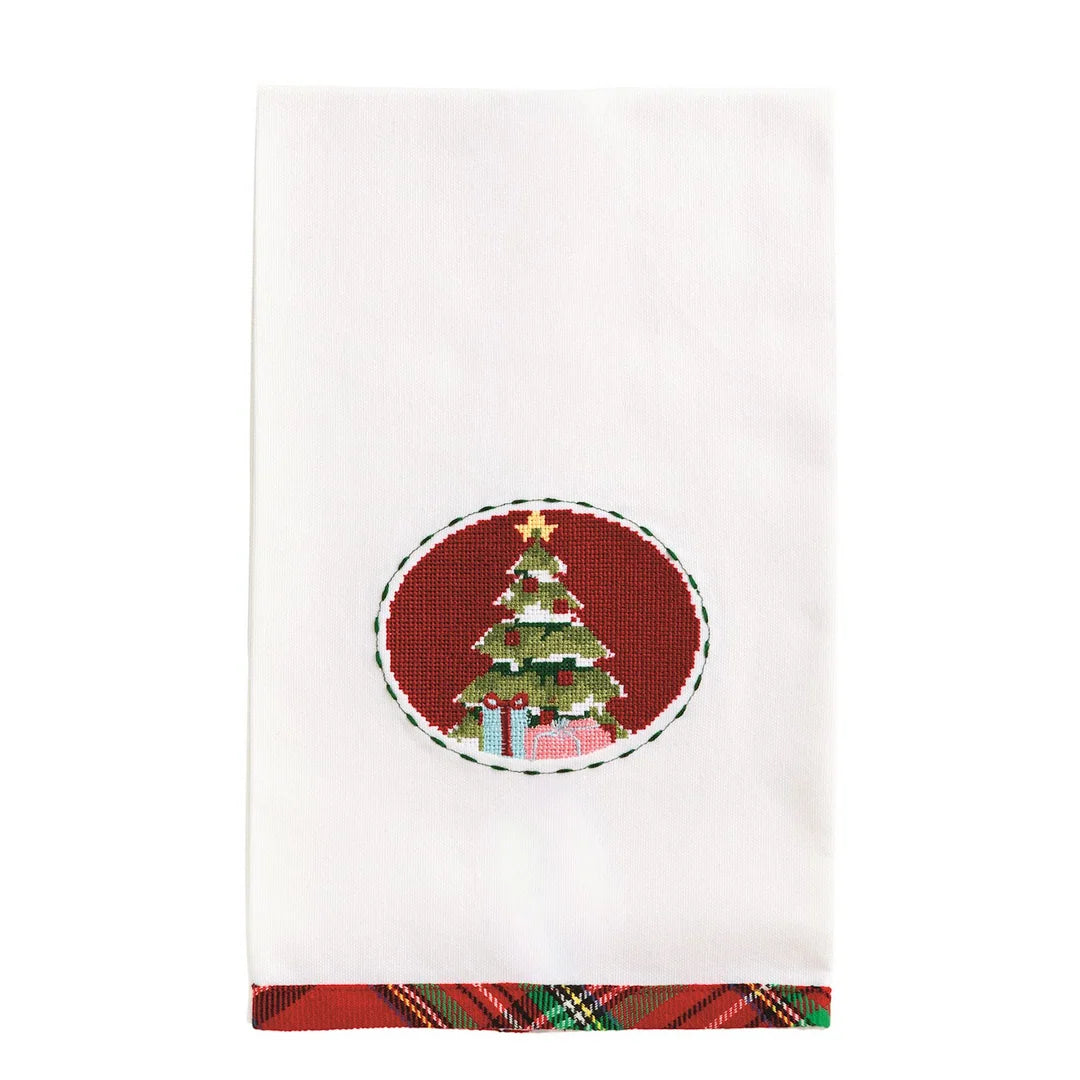 Needlepoint Christmas Tree Towel