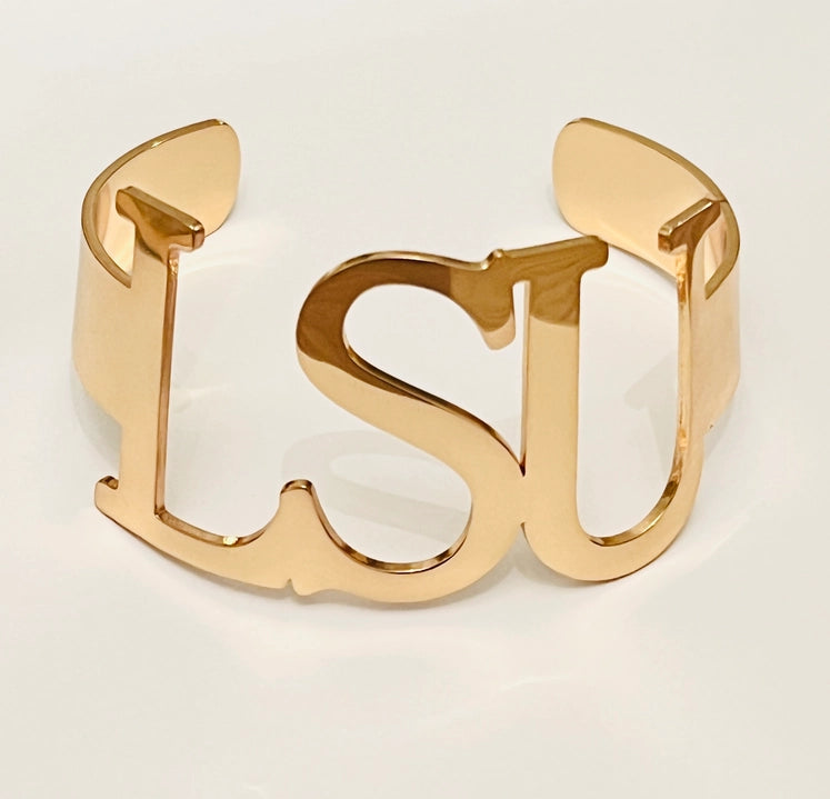 LSU Gold Cuff Bracelet