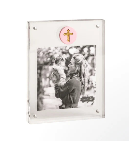 Pink Cross Medallion Acrylic Frame