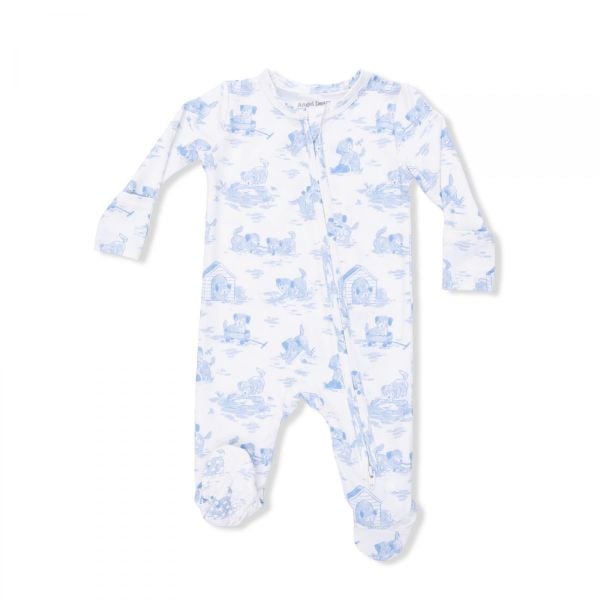 Puppy Toile - 2 Way Zipper Footie