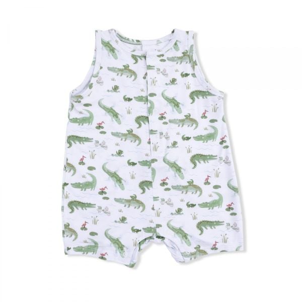 Crayon Alligators Sleeveless Shortie Romper