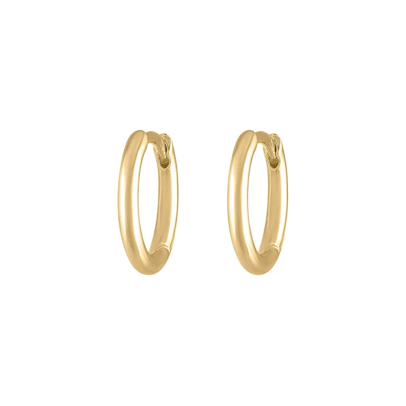 Aubrey Adele Simple Gold Huggie
