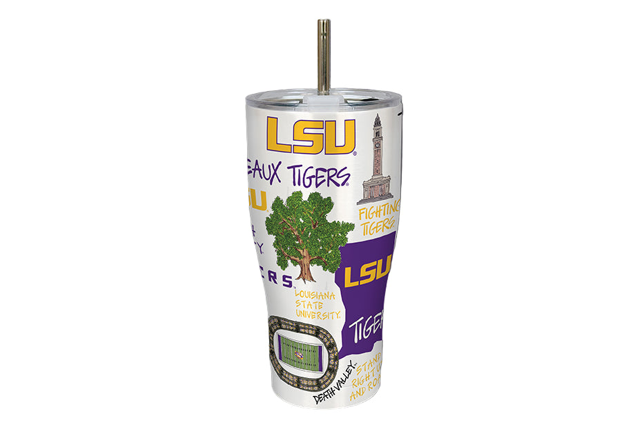 Metal Tumbler with LSU branding