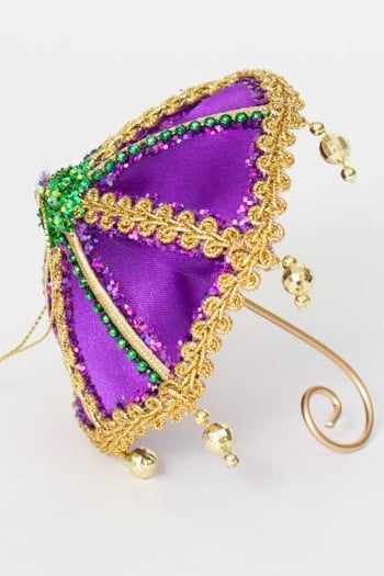 Fabric Purple Umbrella Ornament