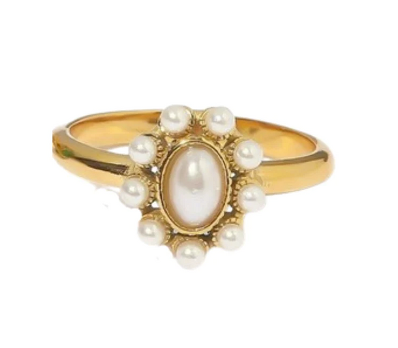 Aubrey Adele Victorian Pearl Ring