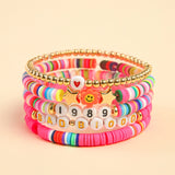 Taylor Swift Bracelet Set Colorful Beads Friendship Bracelet - 1989 Multi Pink