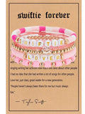 Taylor Swift Bracelet Set Colorful Beads Friendship Bracelet - Lover Pink