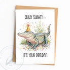 Party Gator Birthday Greeting Card