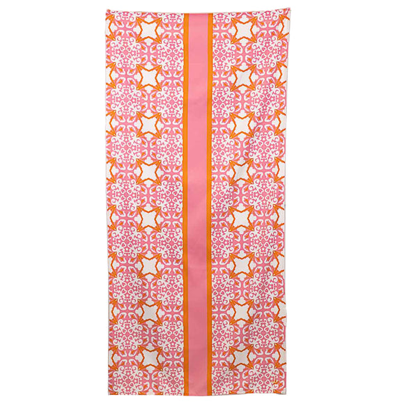Palace Tile Beach Towel - Pink/ Orange