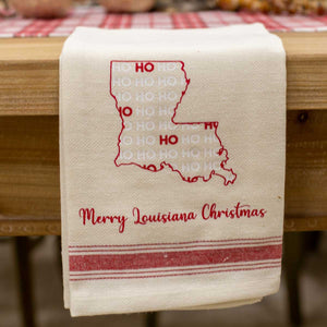 Merry Louisiana Christmas Tea Towels