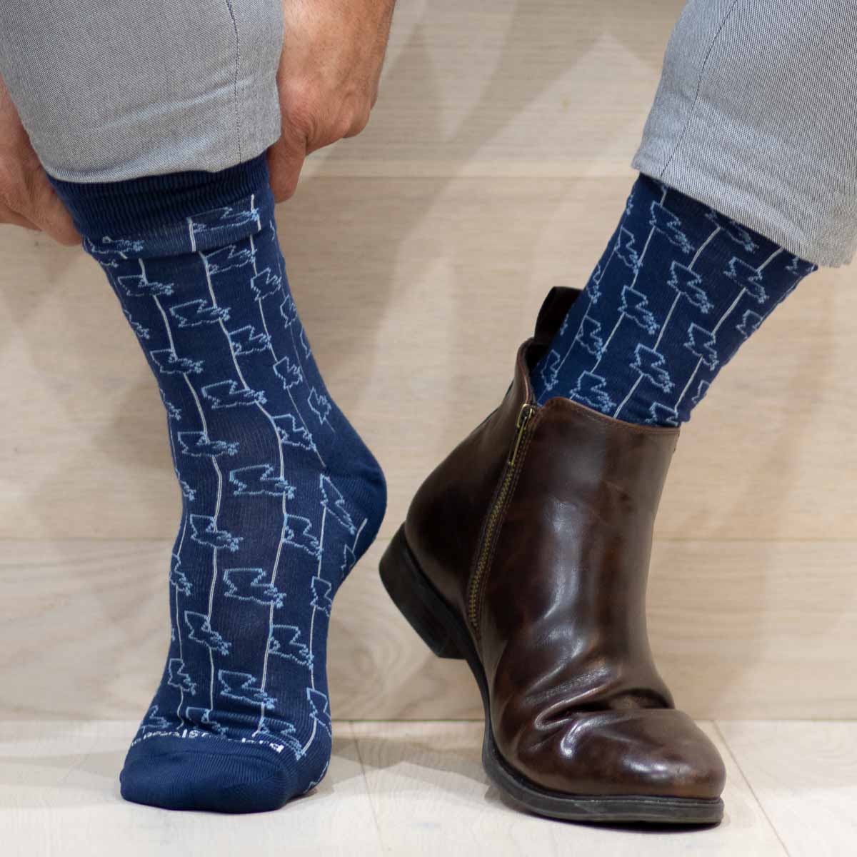 Louisiana Navy Socks