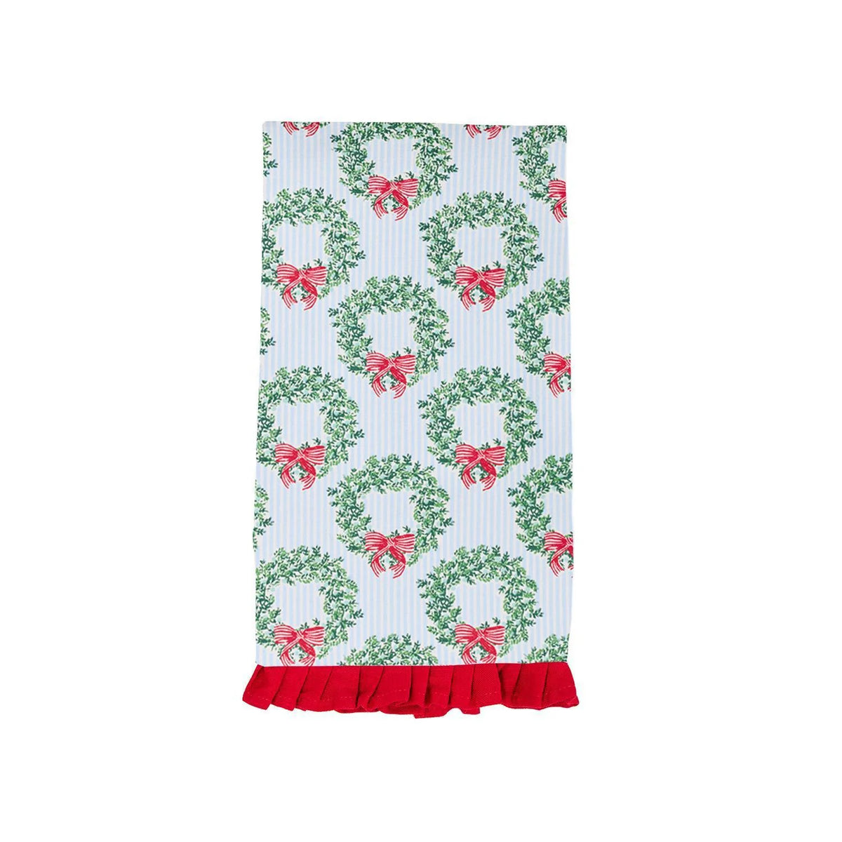 Wreath & Ribbon Tea Towel
