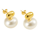 Aubrey Adele 17mm Pearl Stud Gold