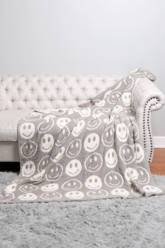 Gray Smile Cozy Luxe Blanket