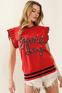 Game Day Sweater Red/Black