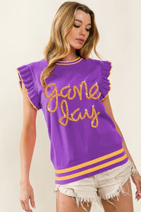 Game Day Sweater Purple/Gold
