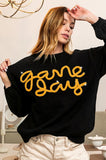 Game Day Long Sleeve Sweater Gold/Black