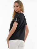 Black/Gold Game Day Sequin Top