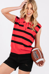 Gameday Striped Sweater Top