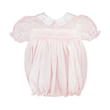 Pink Hand Embroidered Smocked Bubble