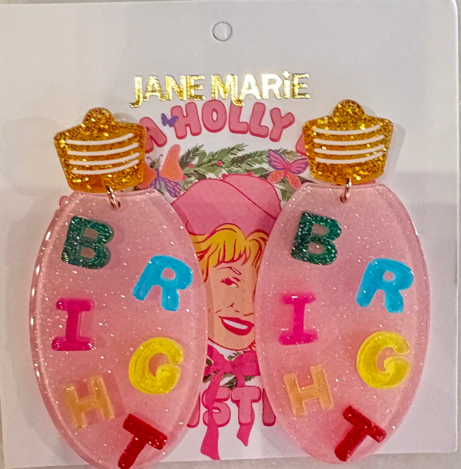 Holly Dolly Christmas Earrings