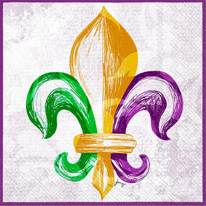 Mardi Gras Fleur De Lis Cocktail Napkins