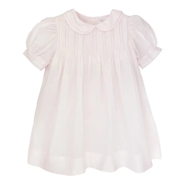 Dress with Pintucks and Featherstitching Pink