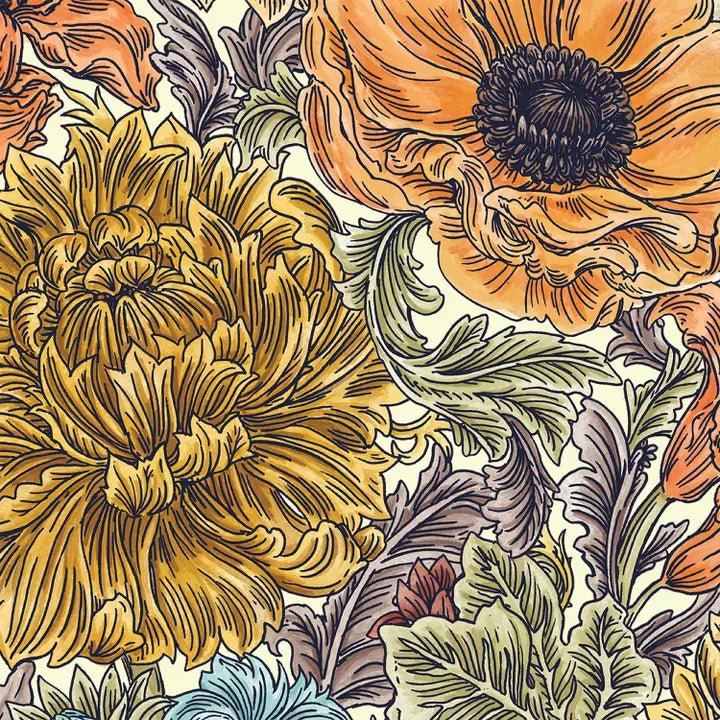 Autumn Acanthus Cocktail Napkin