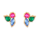 Multi Glass Winter Berry Stud Earrings
