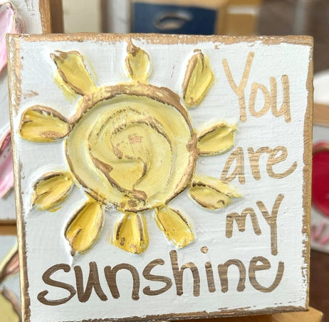 Sunshine Wood Block Art
