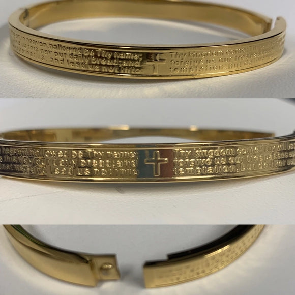 The Lords Prayer Hinged Bracelet-Adult