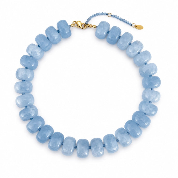 Blue Chunky Bead Necklace