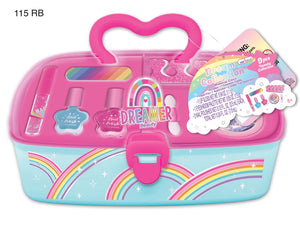 Rainbow Caboodle With Makeup Accessories