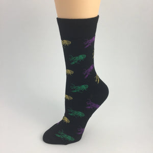 Mardi Gras Crawfish Socks - Mens