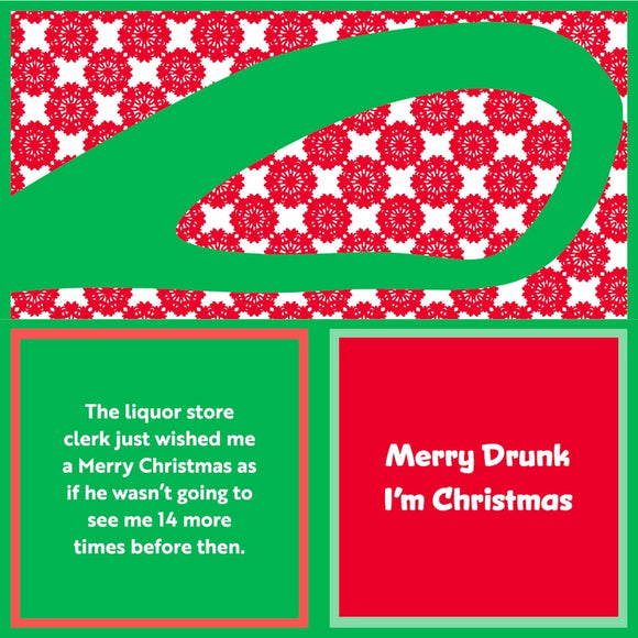 Napkin: Xmas Merry Drunk