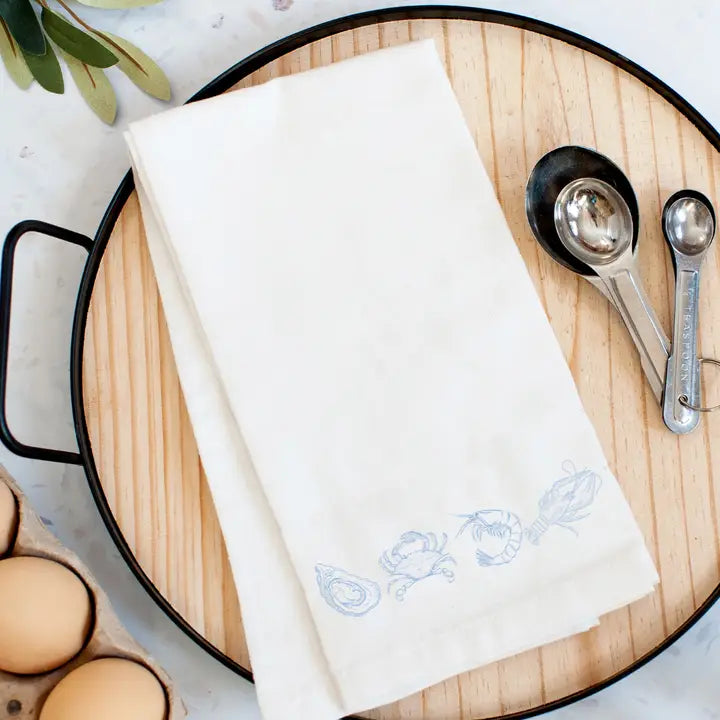 Chinoiseries Seafood Kitchen Towel