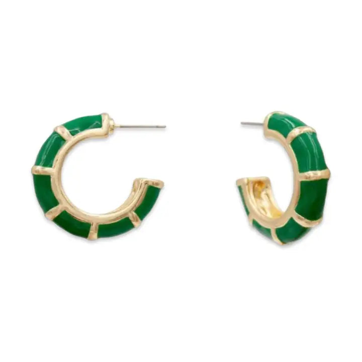 Petite Green Bamboo Hoop
