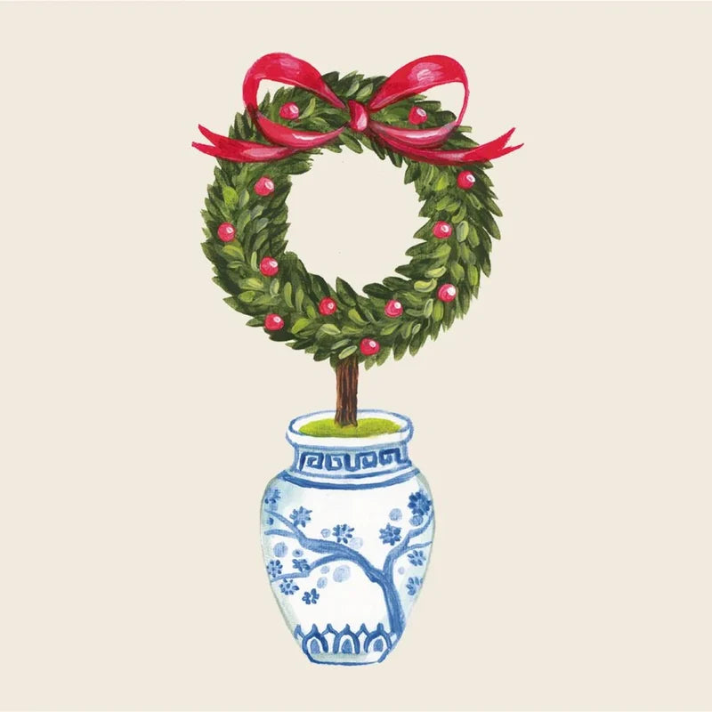 Holiday Topiary Cocktail Napkins - Pack of 20