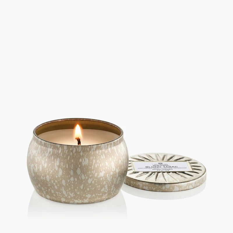 Voluspa Blond Tabac Mini Tin Candle