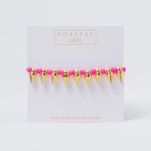 Sunshine Spike Hot Pink Bracelet