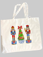 Tote bag with decorative nutcrackers 
