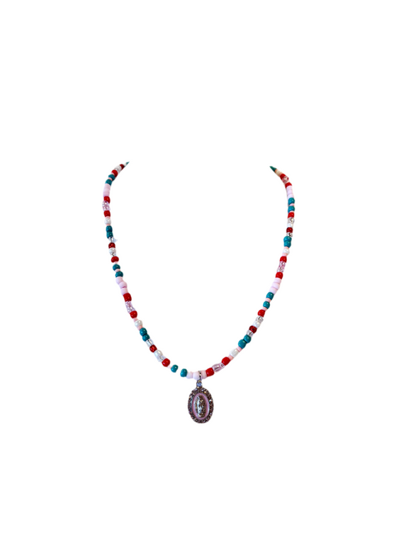 Seed Bead OL Of Guadalupe Necklaces