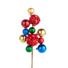 10" Red Blue Green and Gold Pick