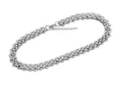 Silver Satin Basket Weave Necklace