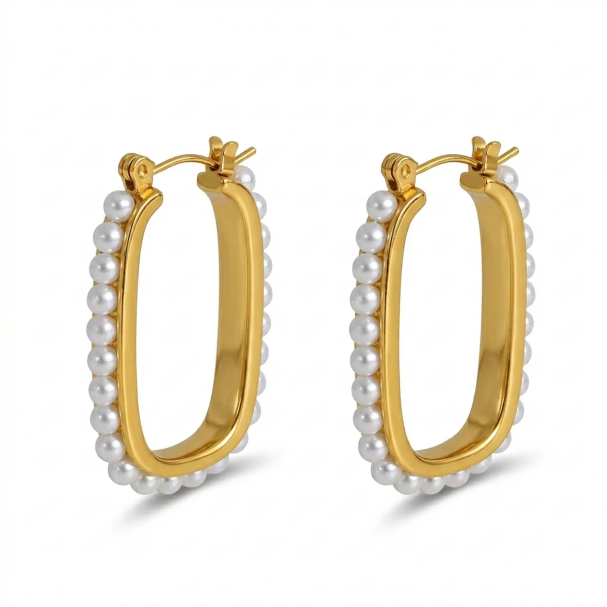 Aubrey Adele Rectangular Pearl Earrings