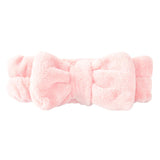 Plush Bow Spa Headband - Pink